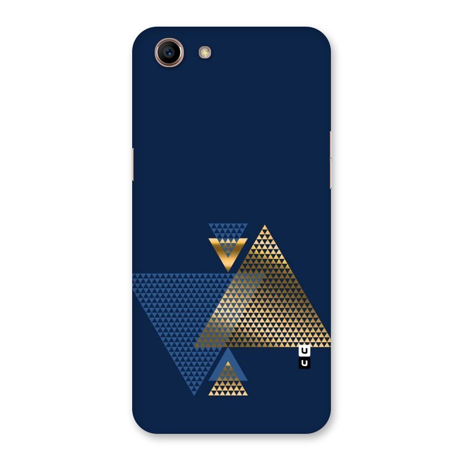 Blue Gold Triangles Back Case for Oppo A83 (2018)