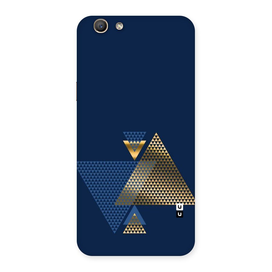 Blue Gold Triangles Back Case for Oppo F1s