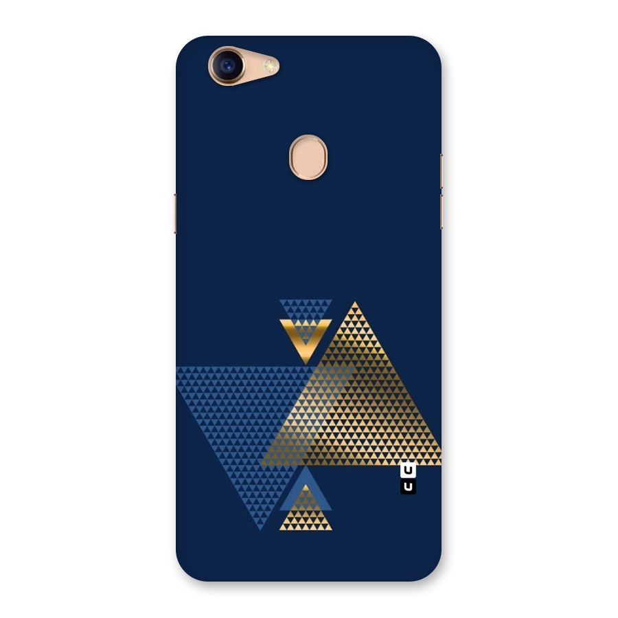 Blue Gold Triangles Back Case for Oppo F5