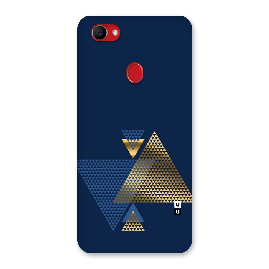 Blue Gold Triangles Back Case for Oppo F7