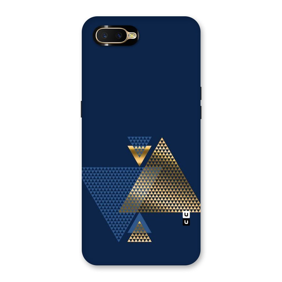 Blue Gold Triangles Back Case for Oppo K1