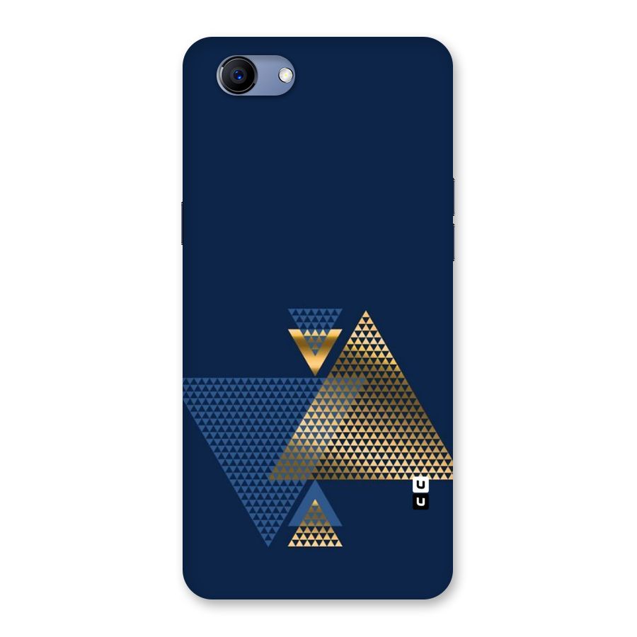 Blue Gold Triangles Back Case for Oppo Realme 1
