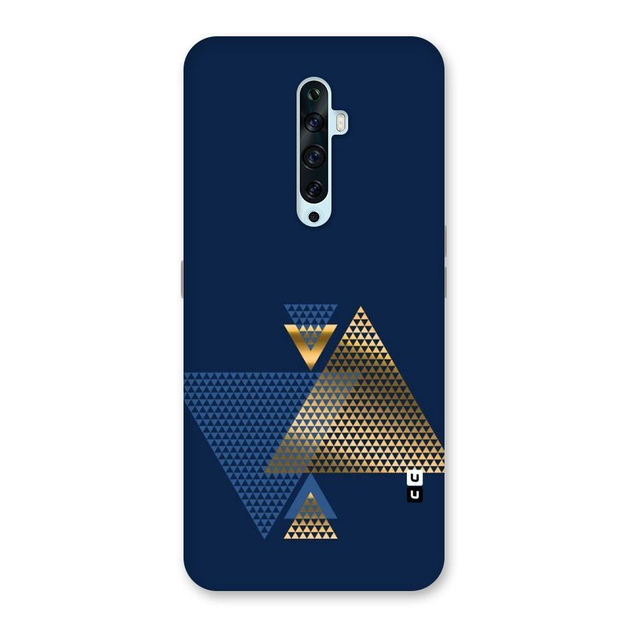 Blue Gold Triangles Back Case for Oppo Reno2 Z