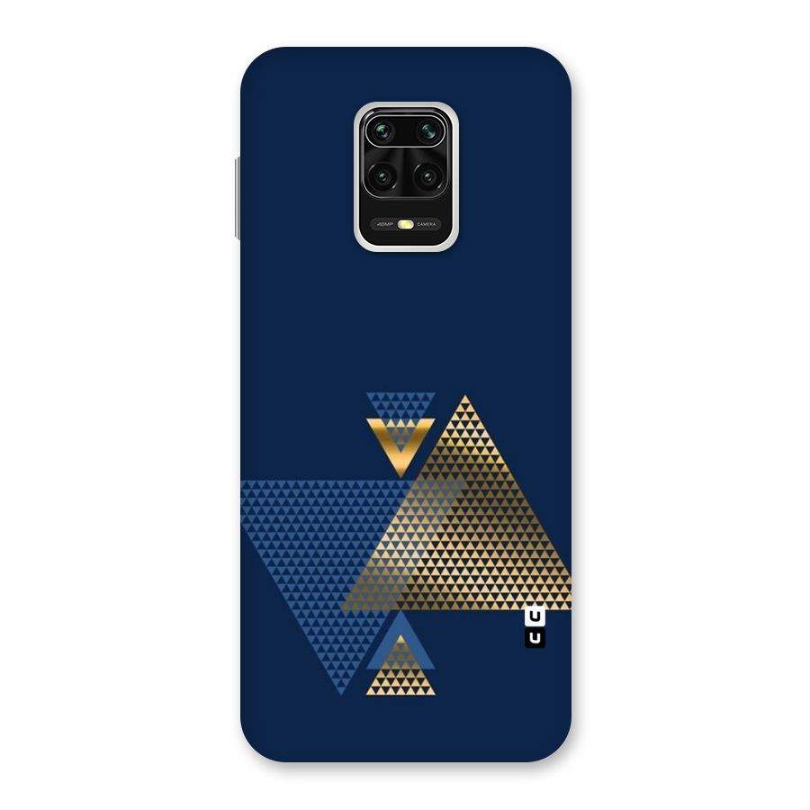 Blue Gold Triangles Back Case for Poco M2 Pro