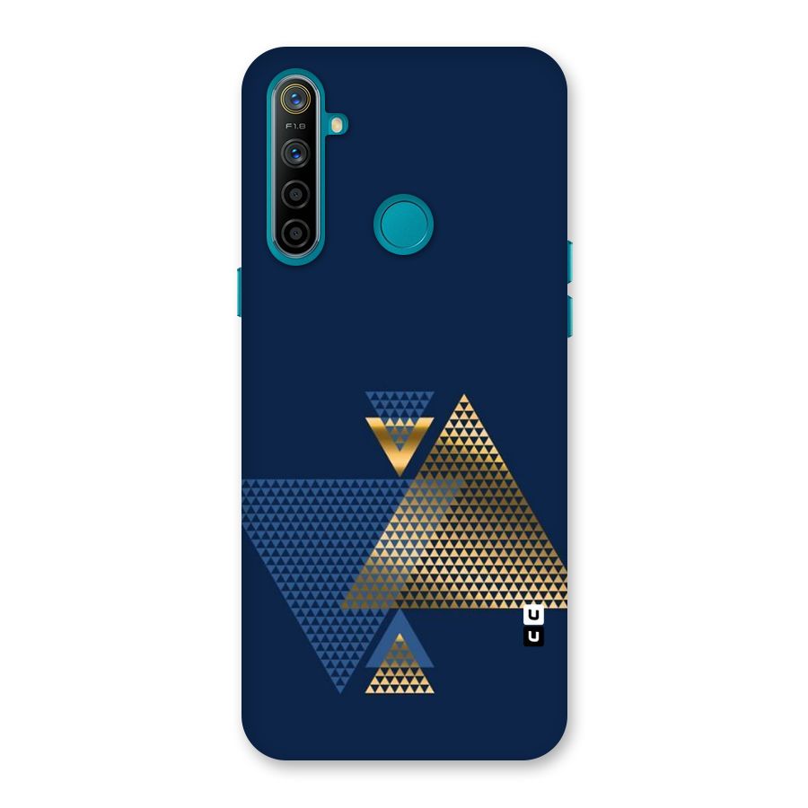 Blue Gold Triangles Back Case for Realme 5i