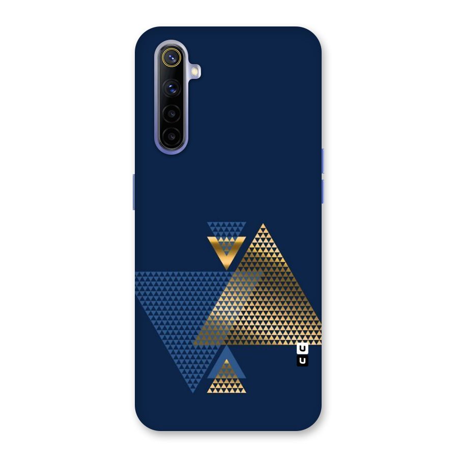 Blue Gold Triangles Back Case for Realme 6i