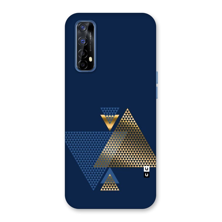 Blue Gold Triangles Back Case for Realme 7