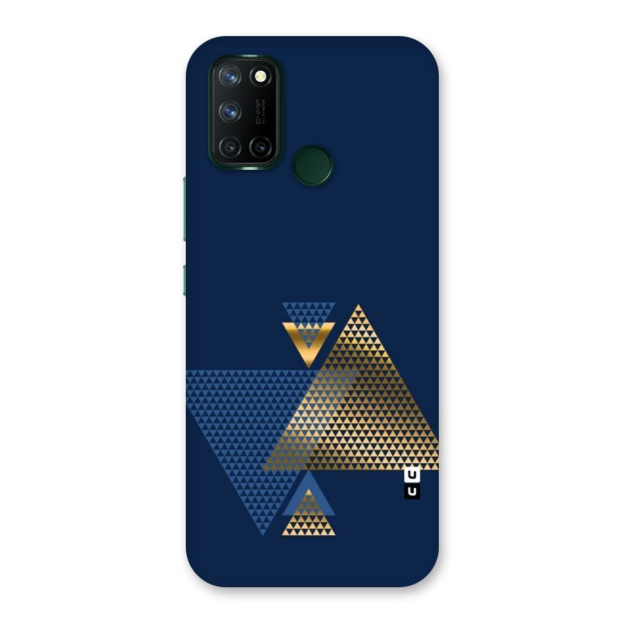Blue Gold Triangles Back Case for Realme 7i