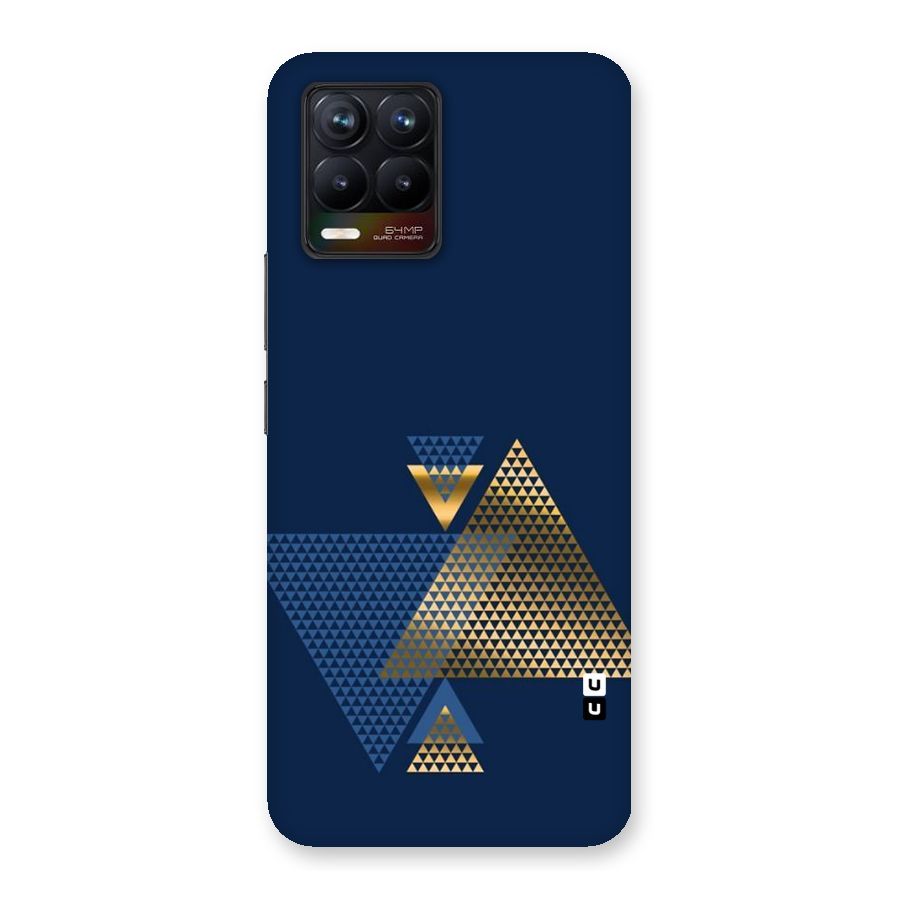 Blue Gold Triangles Back Case for Realme 8