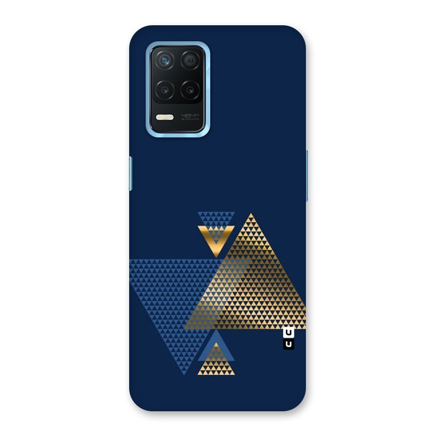 Blue Gold Triangles Back Case for Realme 8 5G