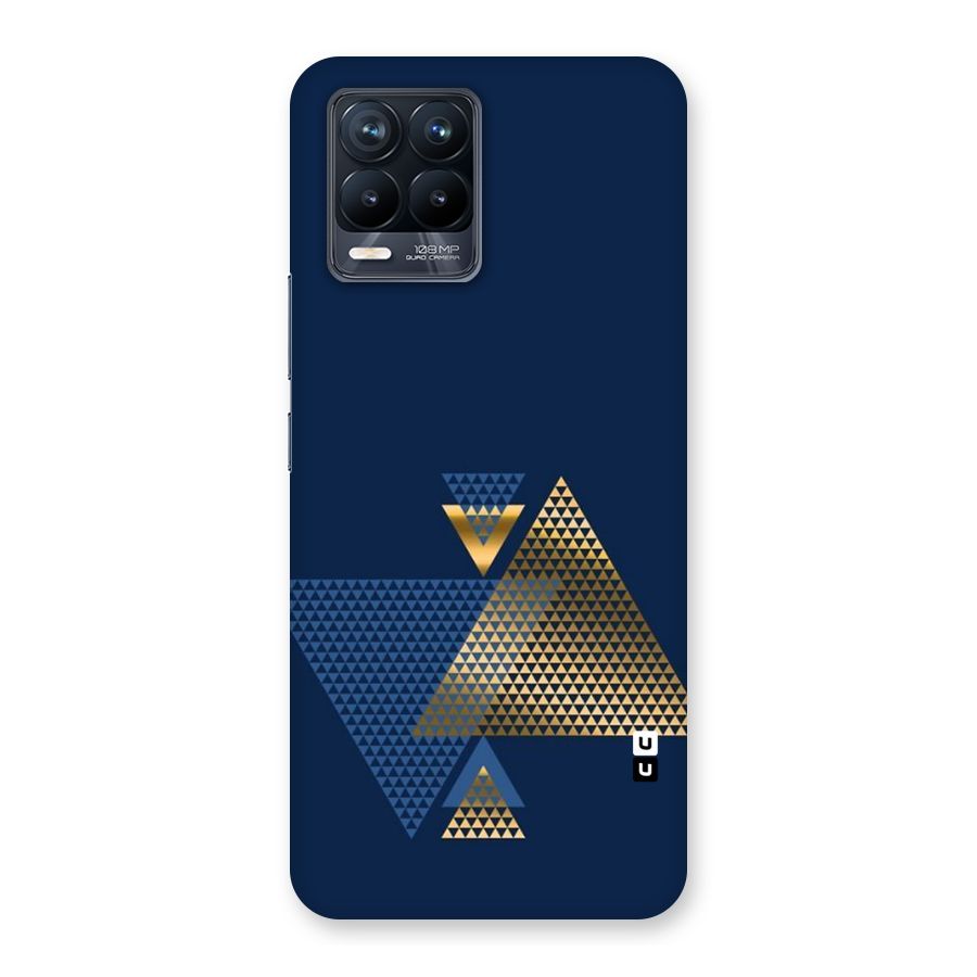 Blue Gold Triangles Back Case for Realme 8 Pro