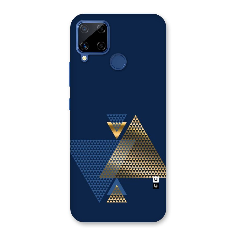 Blue Gold Triangles Back Case for Realme C15