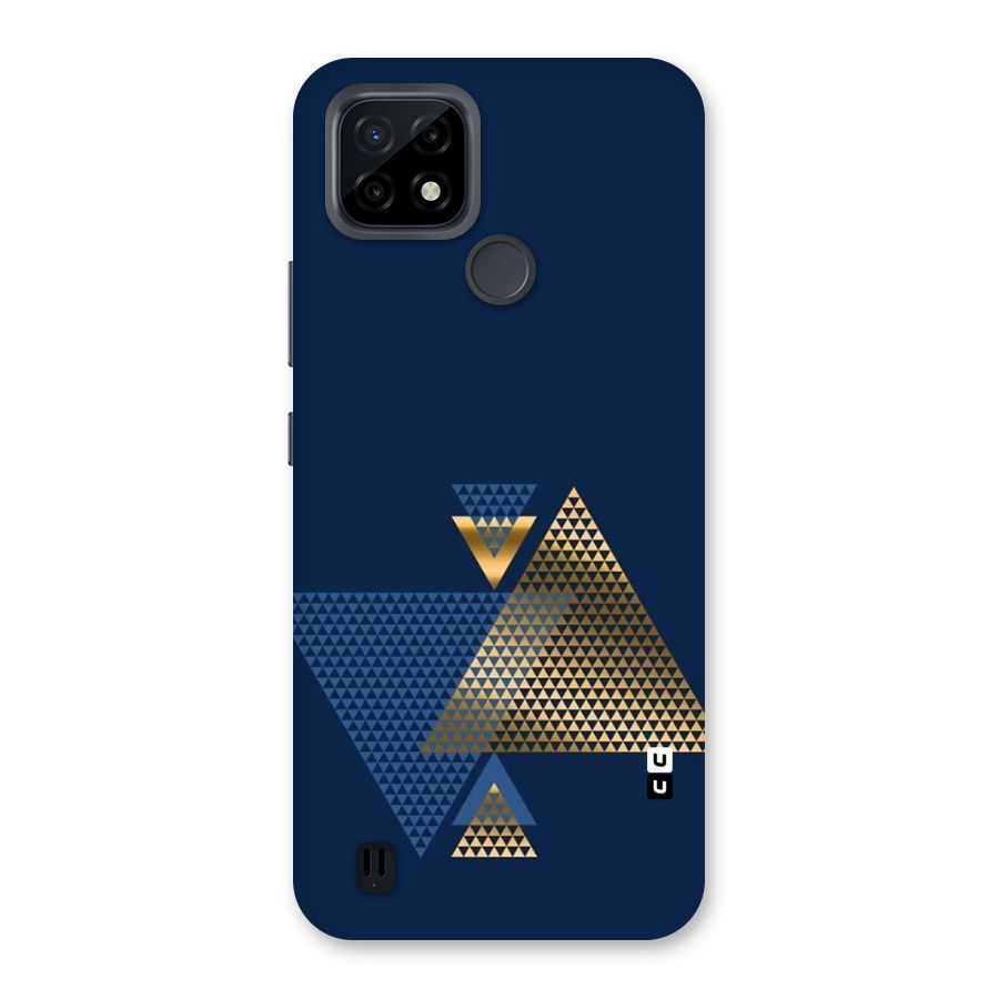 Blue Gold Triangles Back Case for Realme C21