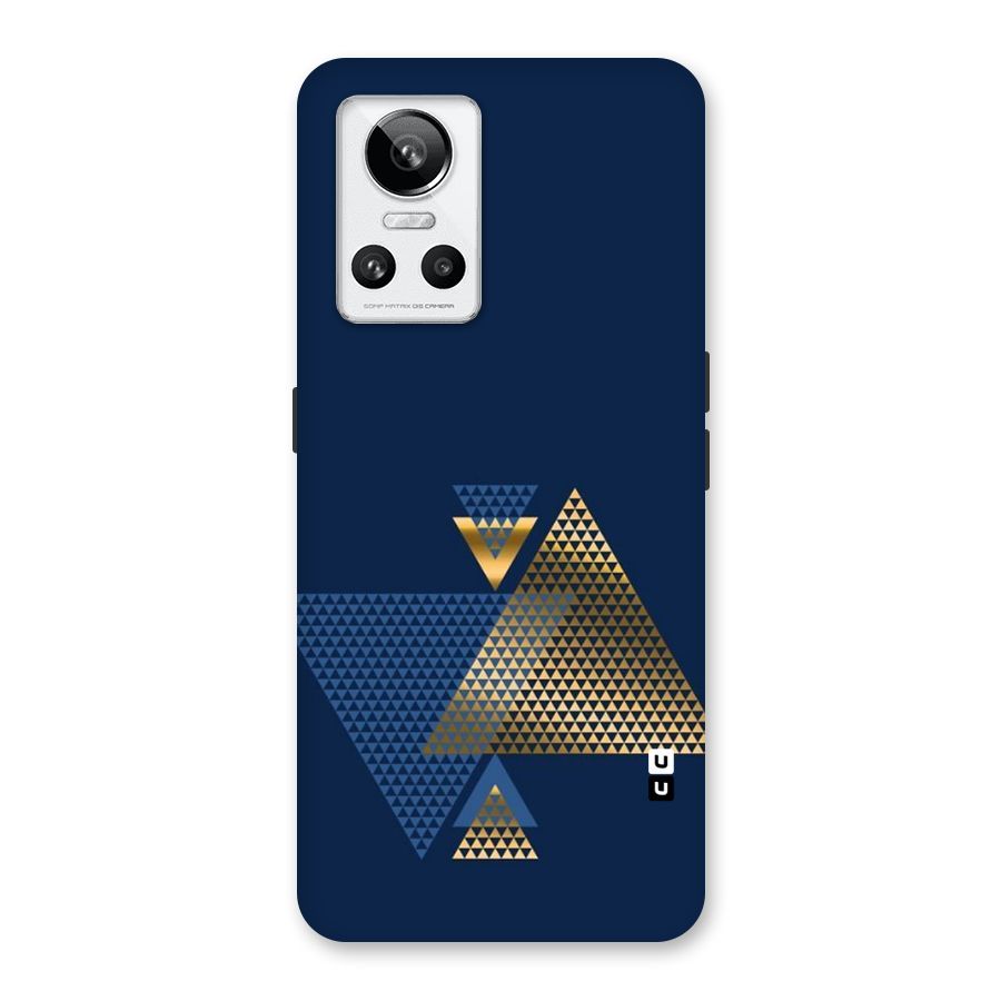 Blue Gold Triangles Back Case for Realme GT Neo 3