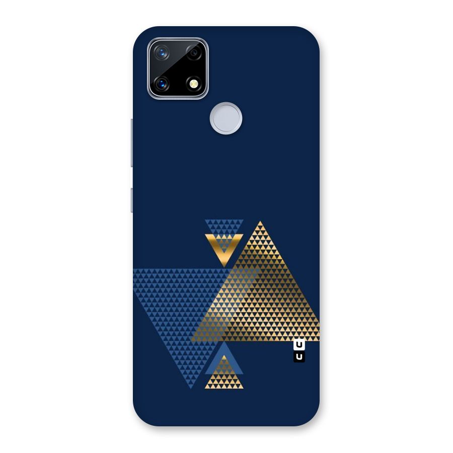 Blue Gold Triangles Back Case for Realme Narzo 20