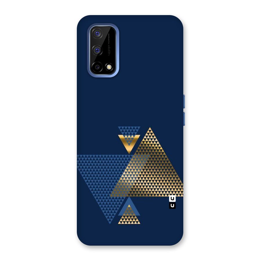 Blue Gold Triangles Back Case for Realme Narzo 30 Pro