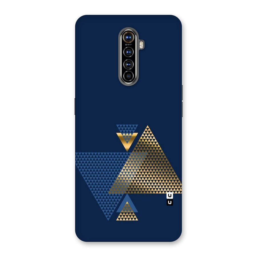 Blue Gold Triangles Back Case for Realme X2 Pro