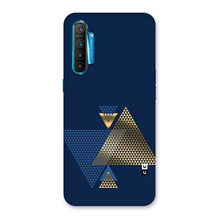 Blue Gold Triangles Back Case for Realme XT