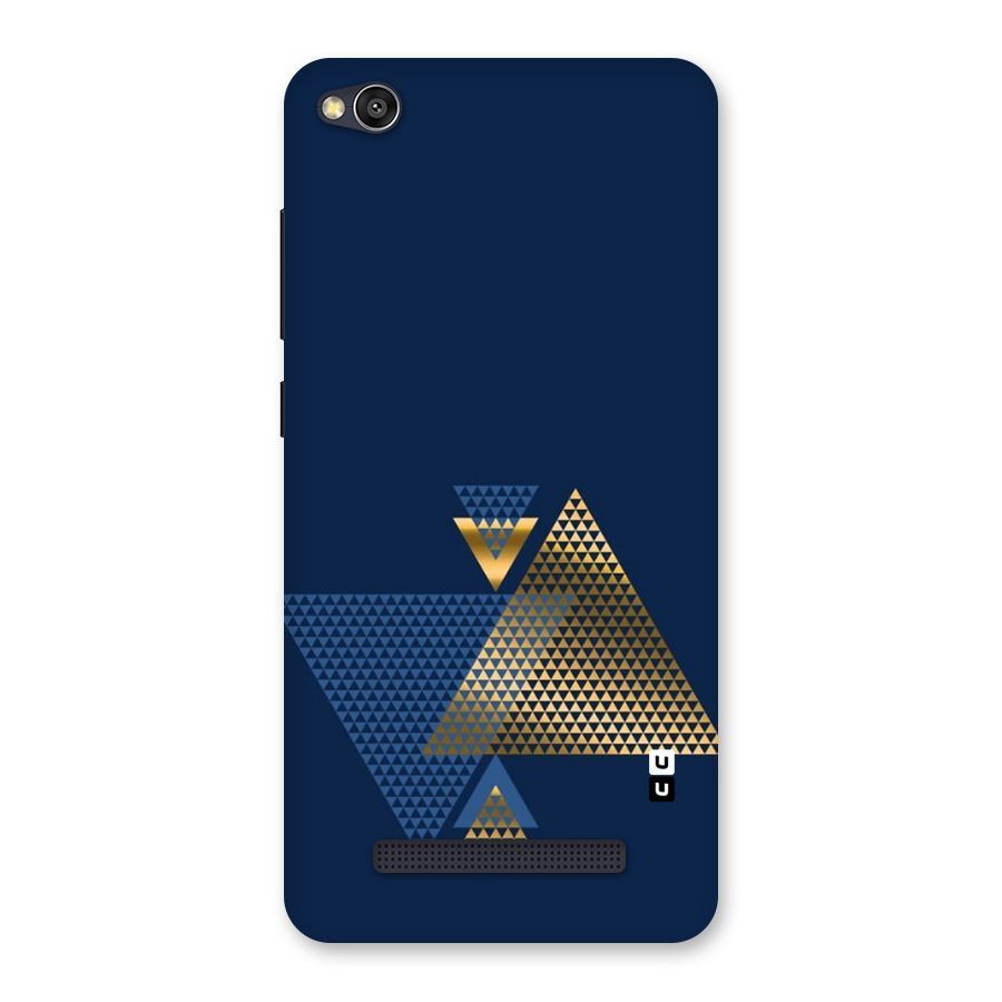 Blue Gold Triangles Back Case for Redmi 4A