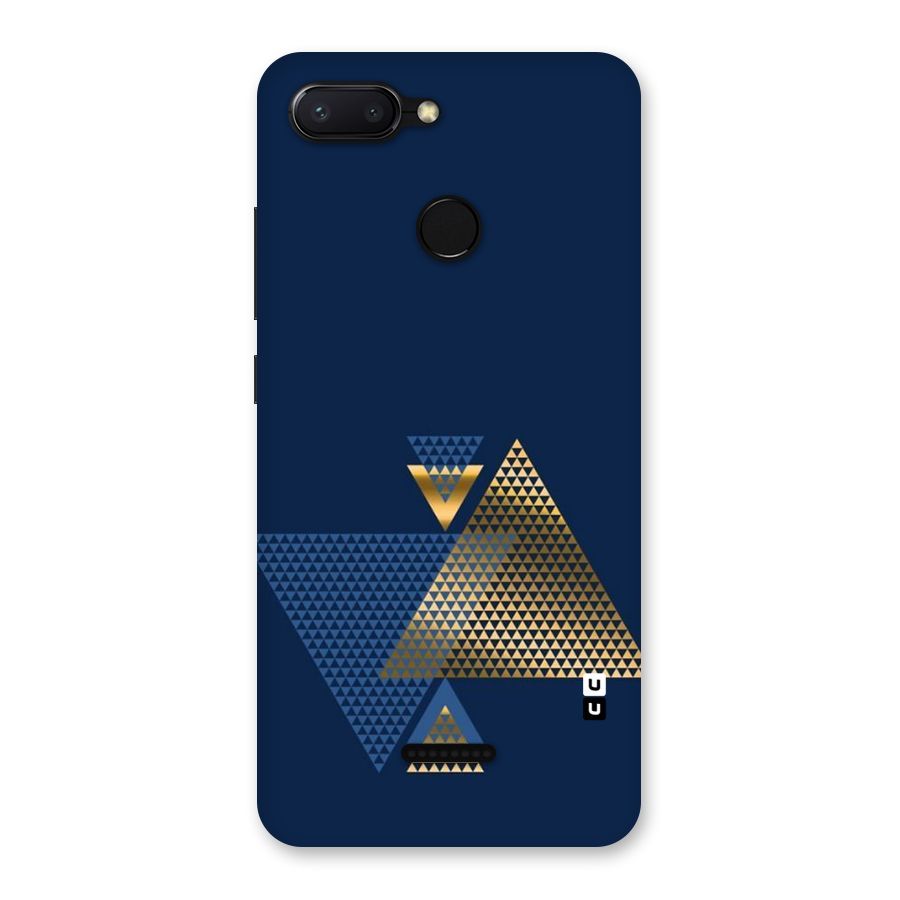 Blue Gold Triangles Back Case for Redmi 6