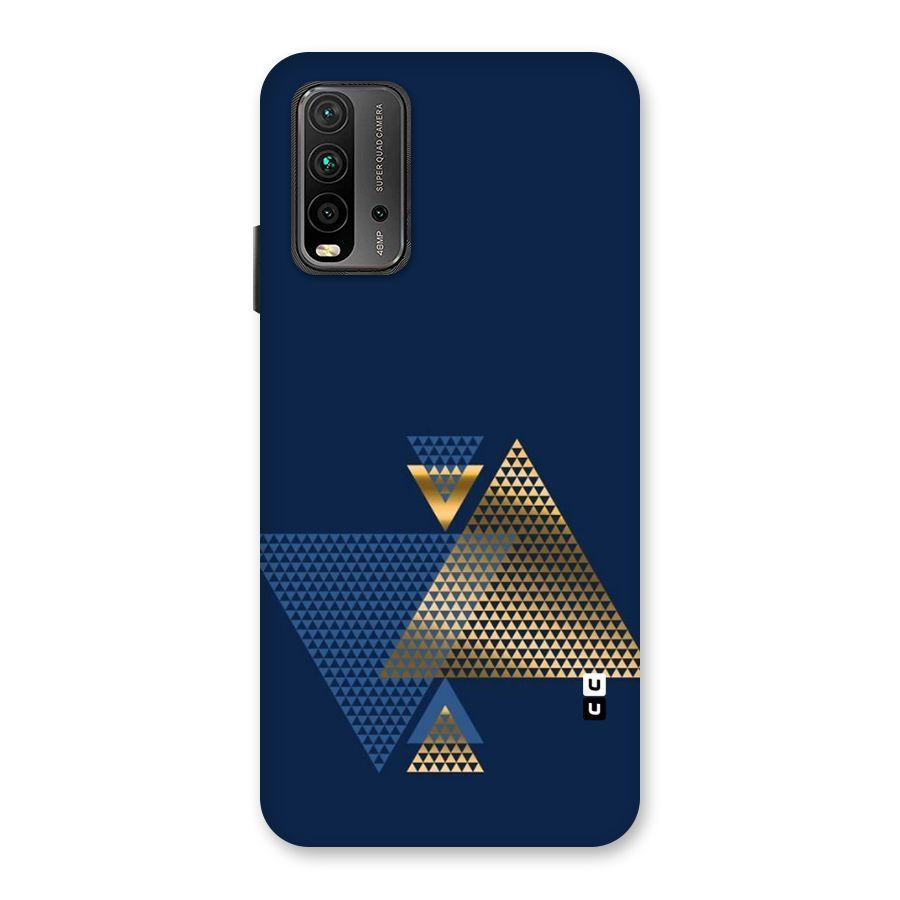 Blue Gold Triangles Back Case for Redmi 9 Power