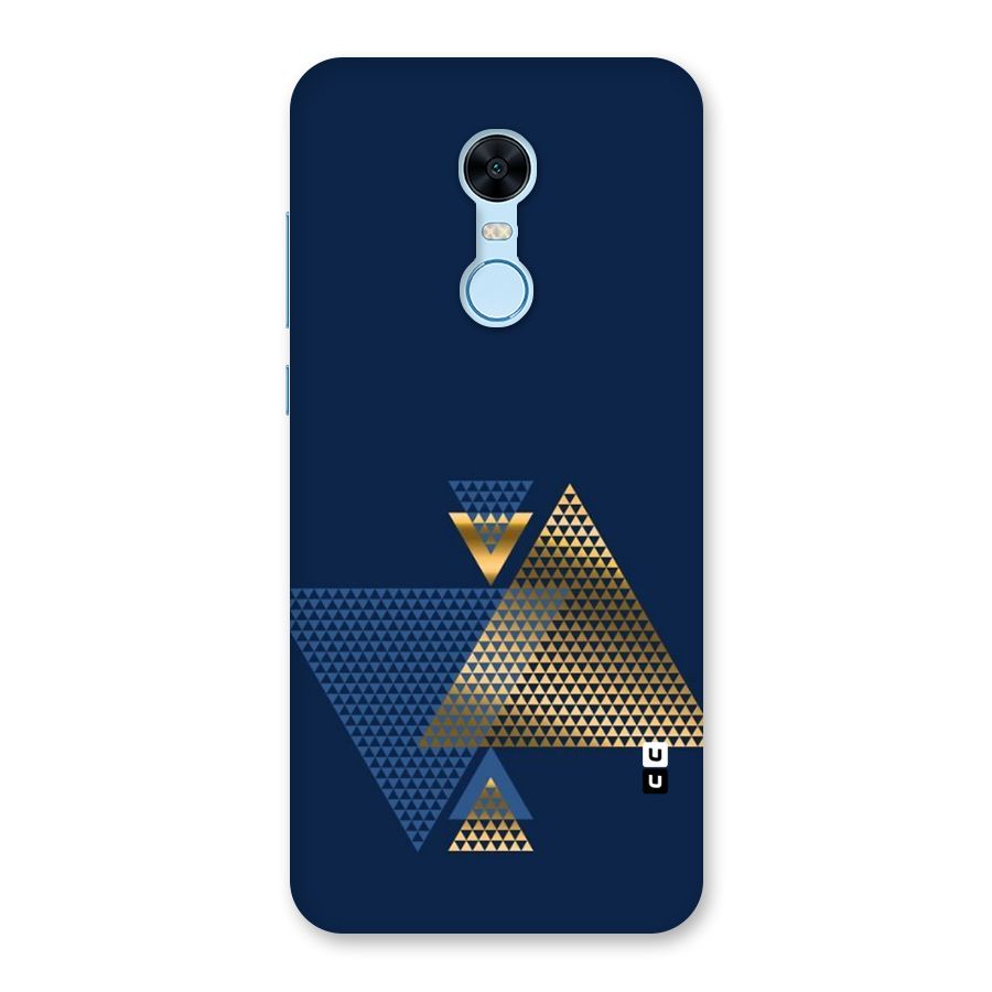 Blue Gold Triangles Back Case for Redmi Note 5