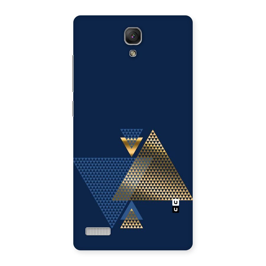 Blue Gold Triangles Back Case for Redmi Note Prime