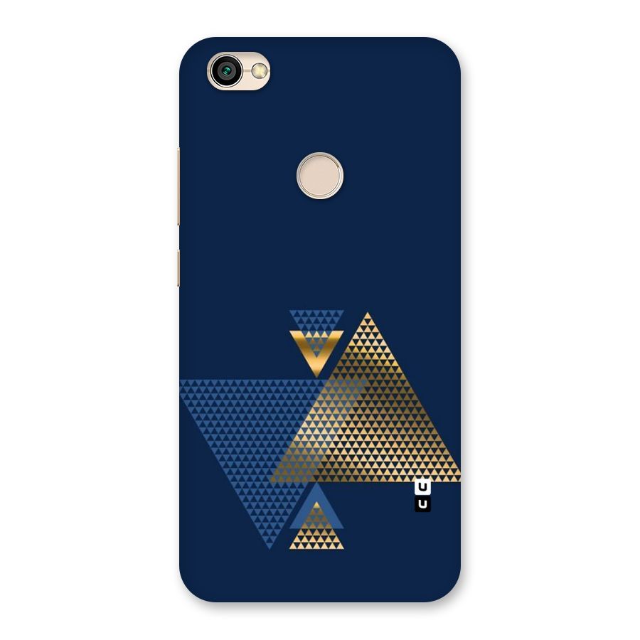 Blue Gold Triangles Back Case for Redmi Y1 2017