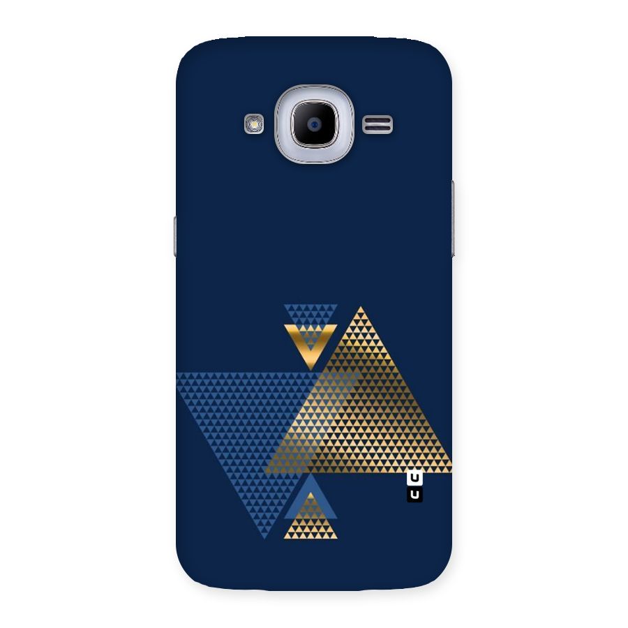 Blue Gold Triangles Back Case for Samsung Galaxy J2 Pro