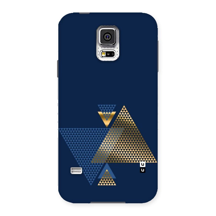 Blue Gold Triangles Back Case for Samsung Galaxy S5