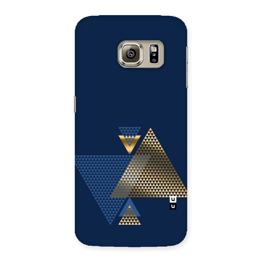 Blue Gold Triangles Back Case for Samsung Galaxy S6 Edge