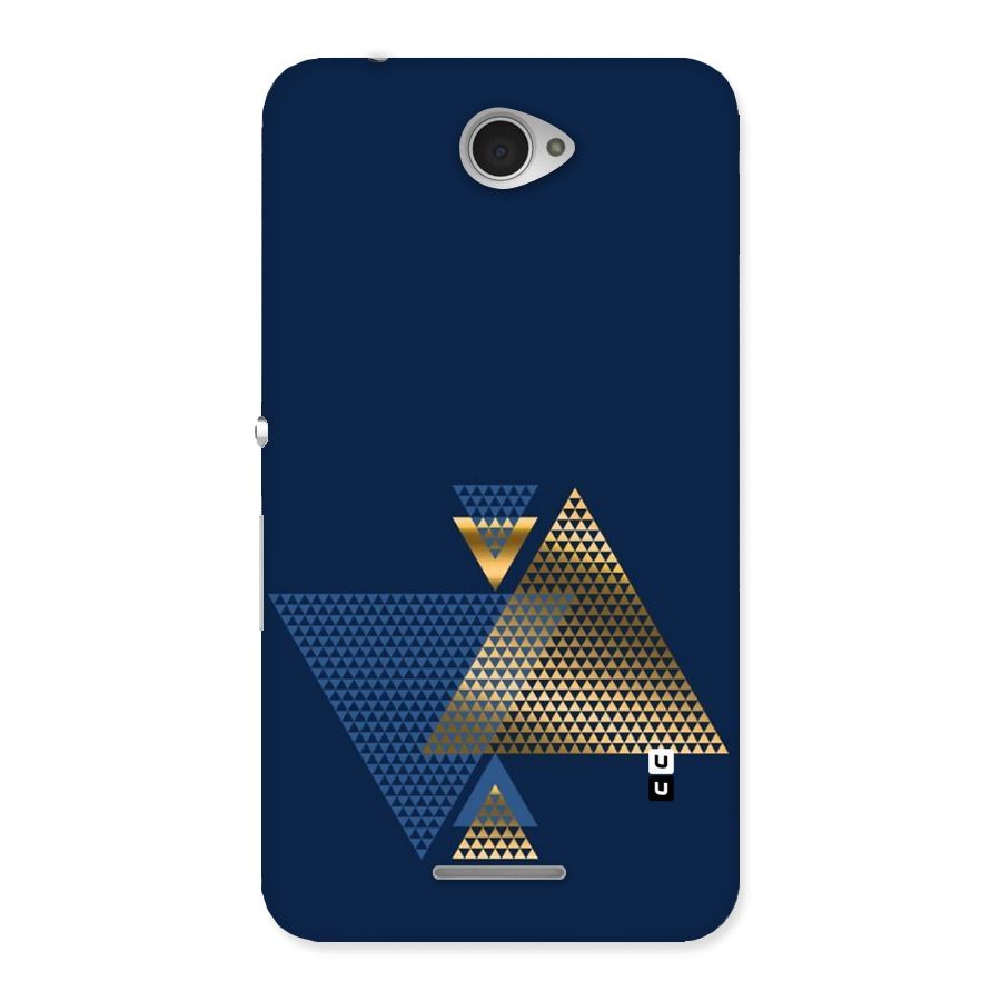 Blue Gold Triangles Back Case for Sony Xperia E4