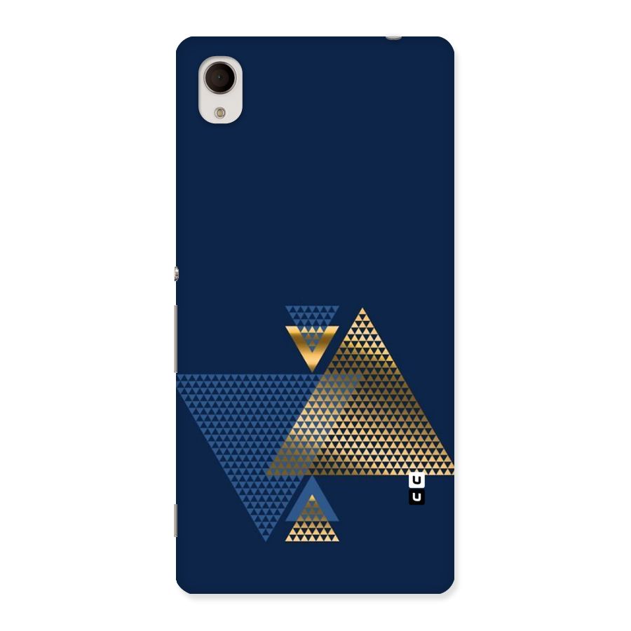 Blue Gold Triangles Back Case for Sony Xperia M4