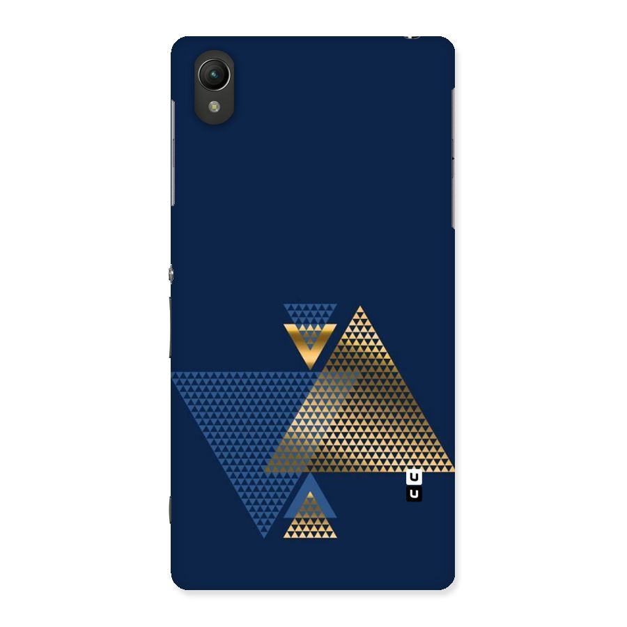 Blue Gold Triangles Back Case for Sony Xperia Z2