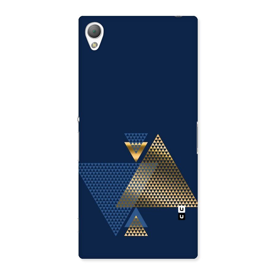 Blue Gold Triangles Back Case for Sony Xperia Z3