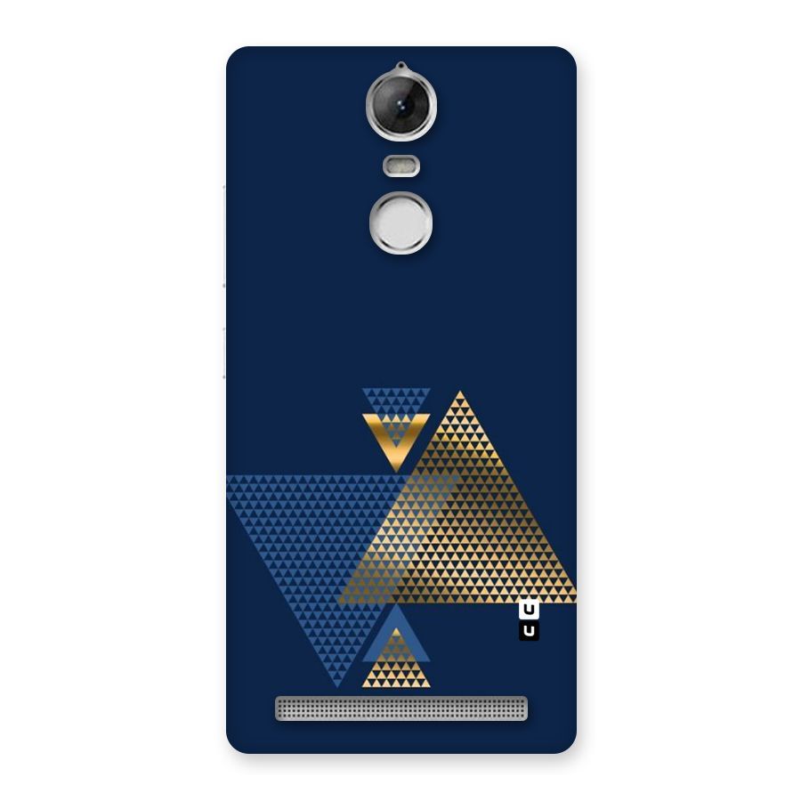 Blue Gold Triangles Back Case for Vibe K5 Note