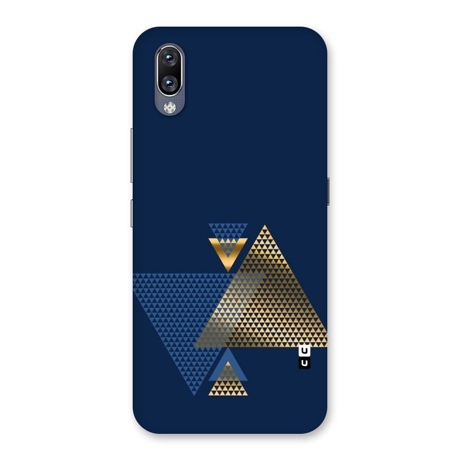 Blue Gold Triangles Back Case for Vivo NEX