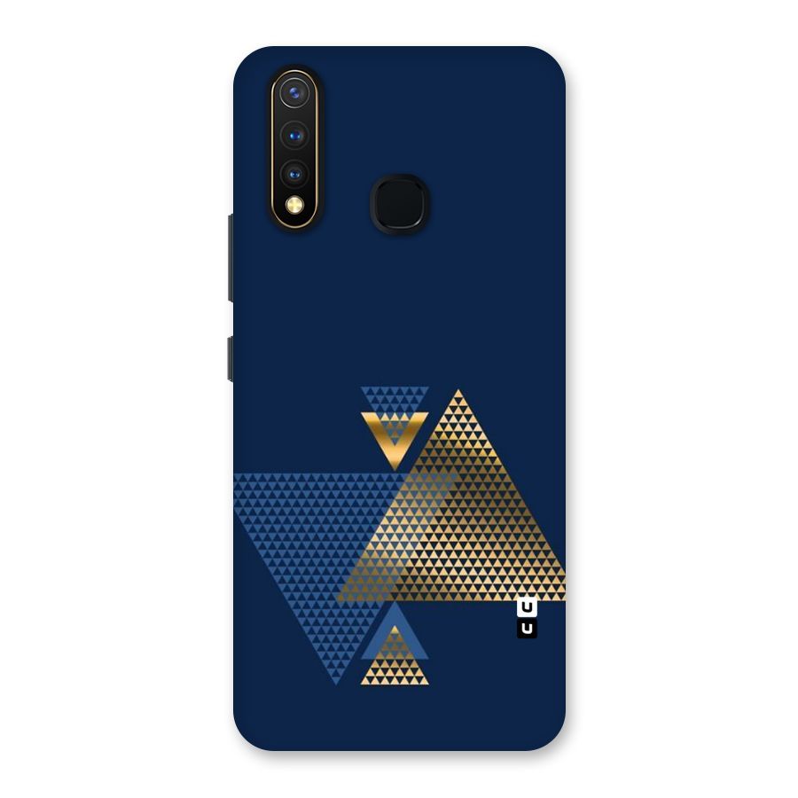 Blue Gold Triangles Back Case for Vivo U20