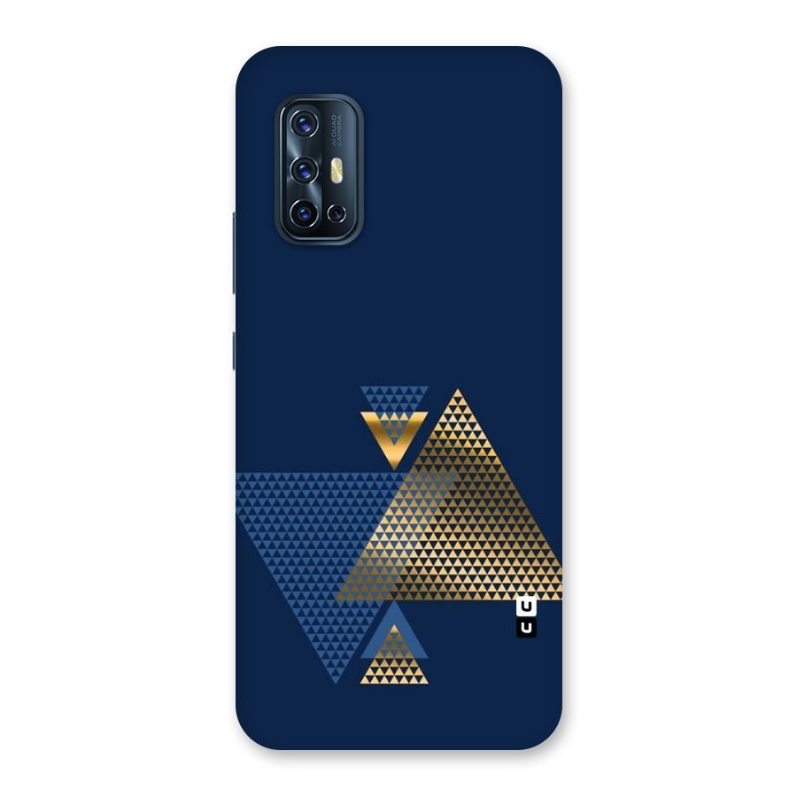 Blue Gold Triangles Back Case for Vivo V17
