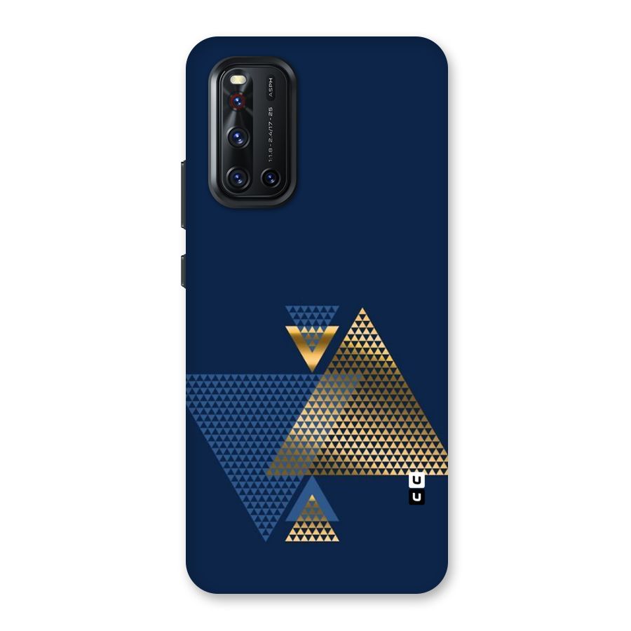 Blue Gold Triangles Back Case for Vivo V19