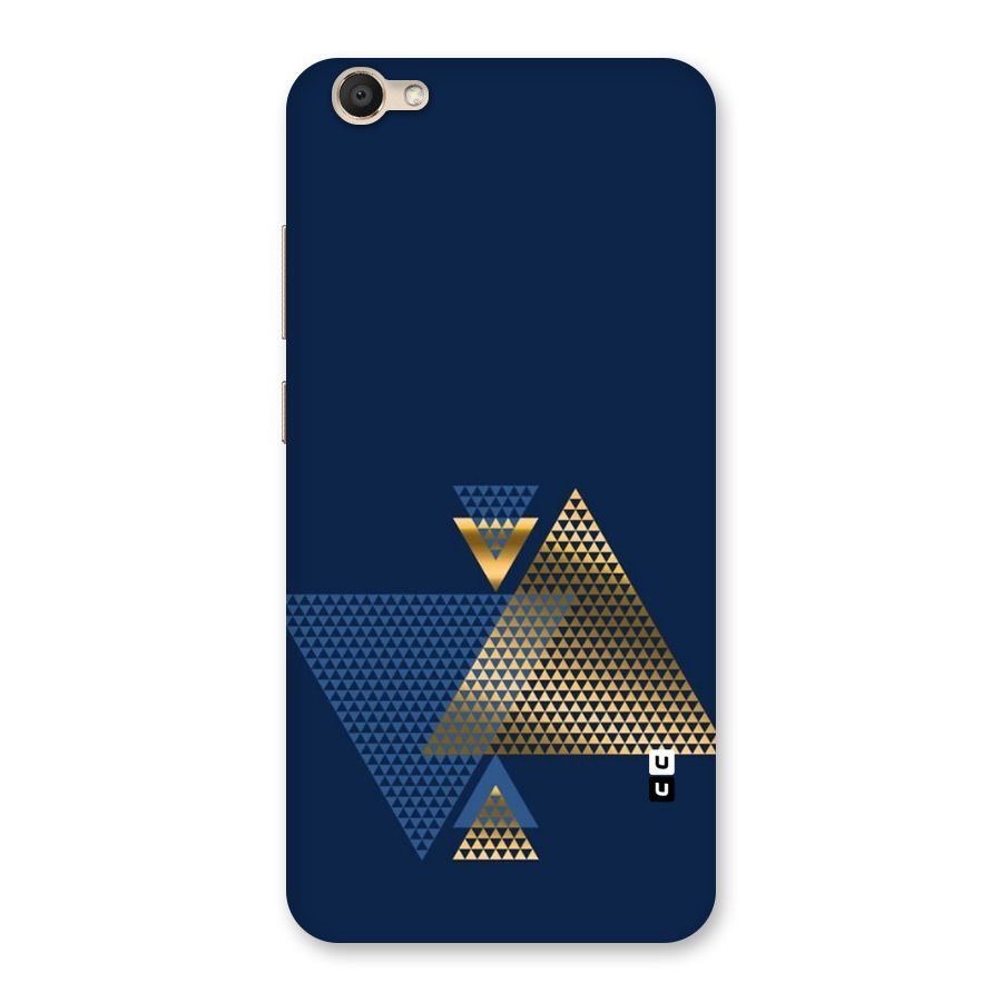 Blue Gold Triangles Back Case for Vivo V5