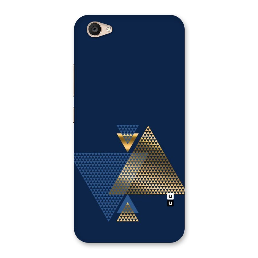 Blue Gold Triangles Back Case for Vivo V5 Plus