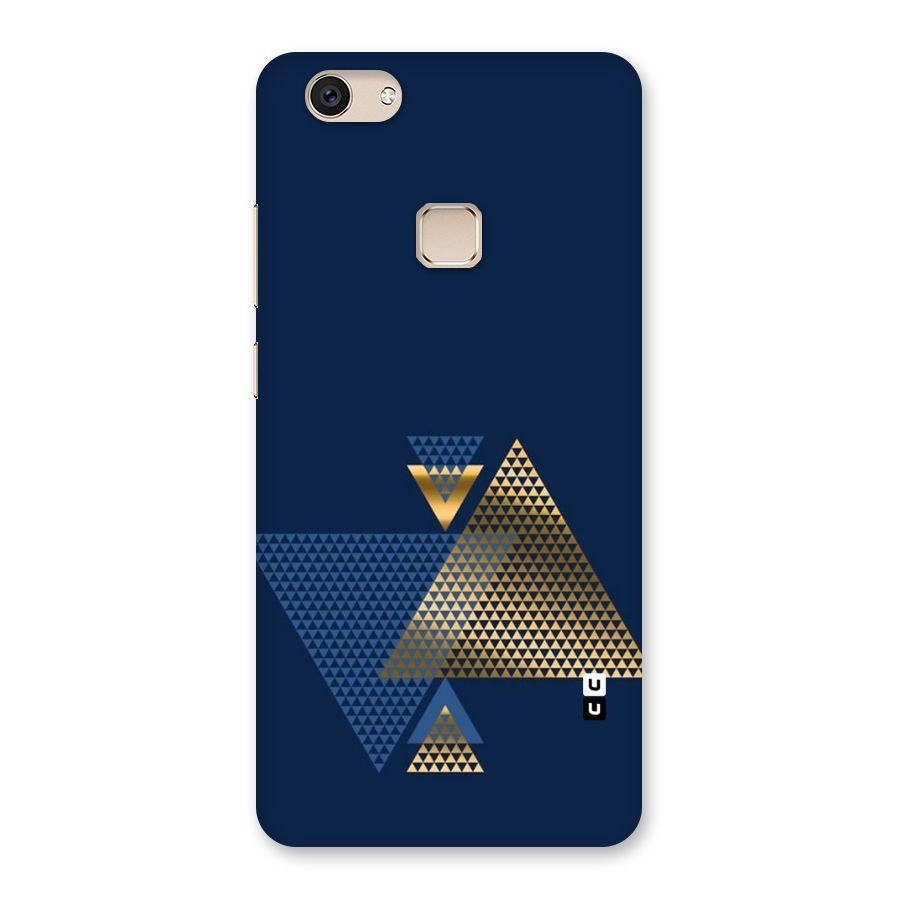 Blue Gold Triangles Back Case for Vivo V7