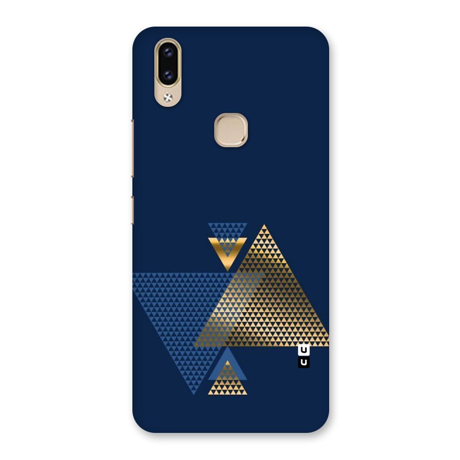 Blue Gold Triangles Back Case for Vivo V9 Youth
