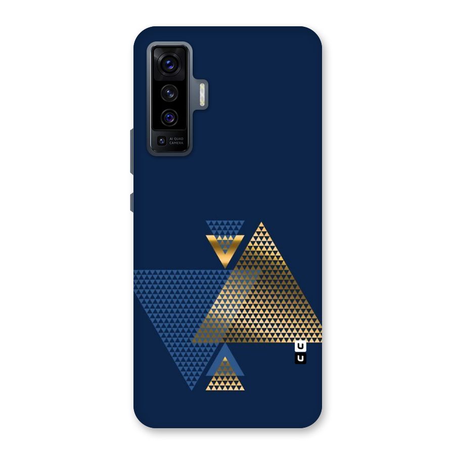 Blue Gold Triangles Back Case for Vivo X50