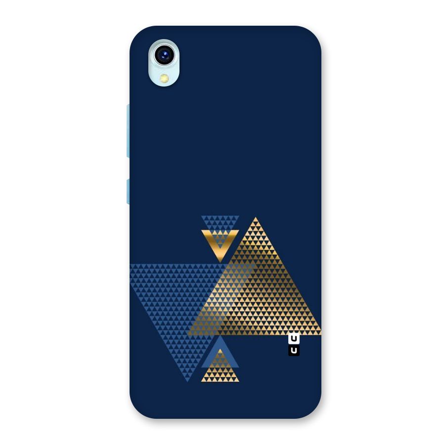 Blue Gold Triangles Back Case for Vivo Y1s