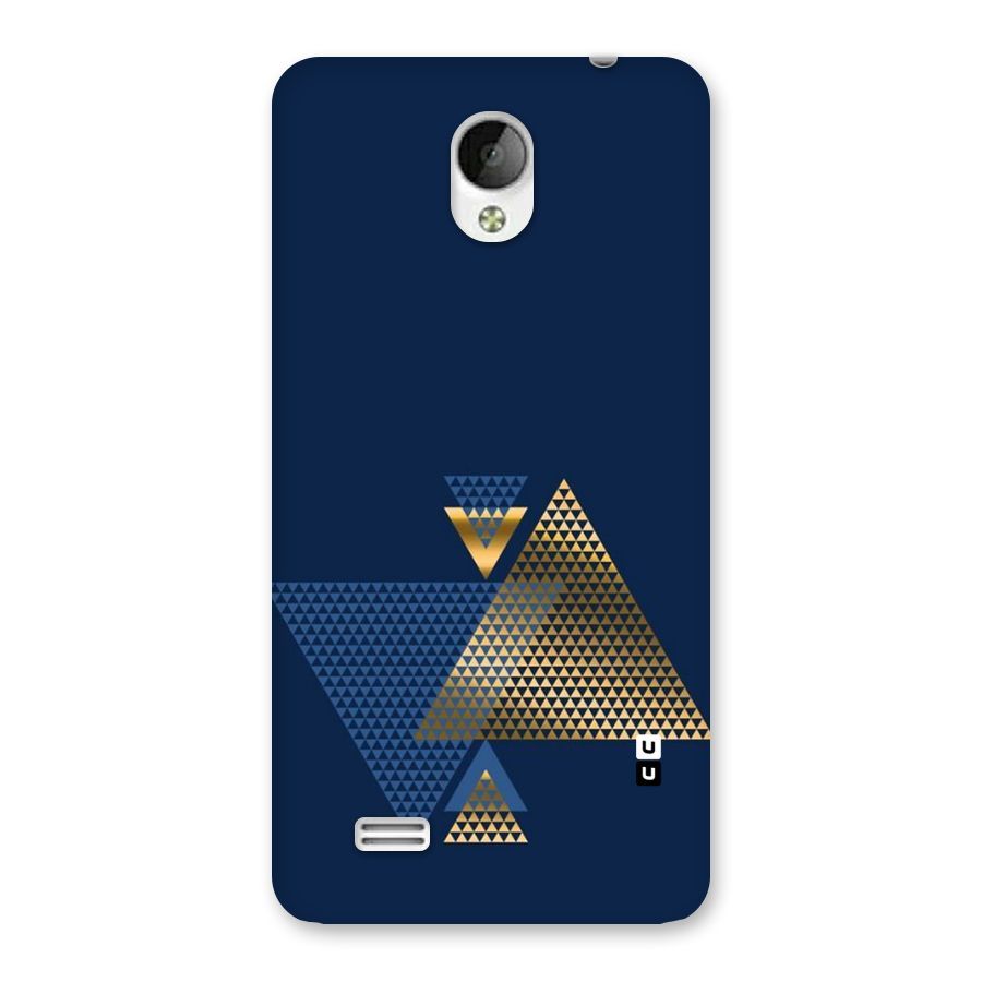 Blue Gold Triangles Back Case for Vivo Y21