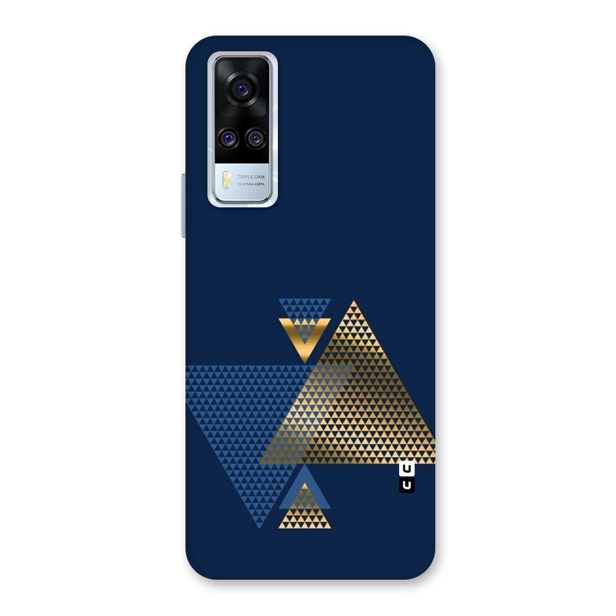 Blue Gold Triangles Back Case for Vivo Y31