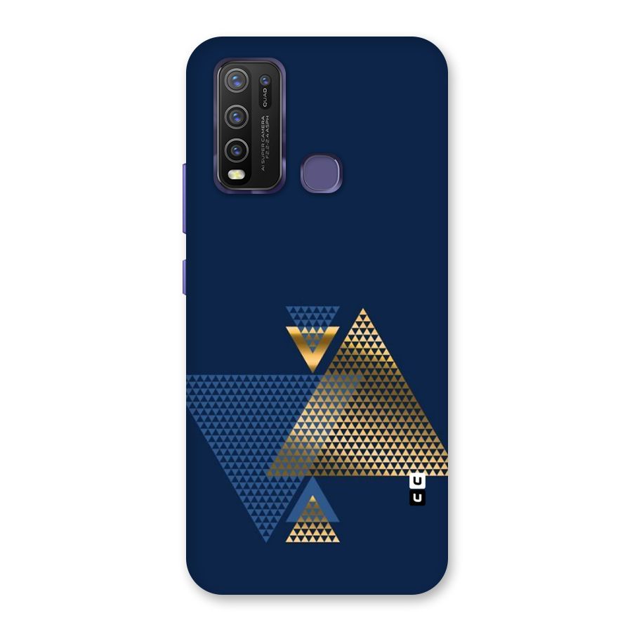 Blue Gold Triangles Back Case for Vivo Y50
