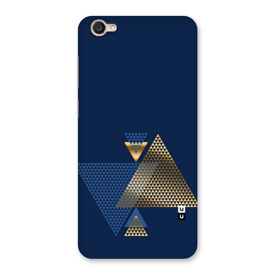 Blue Gold Triangles Back Case for Vivo Y55